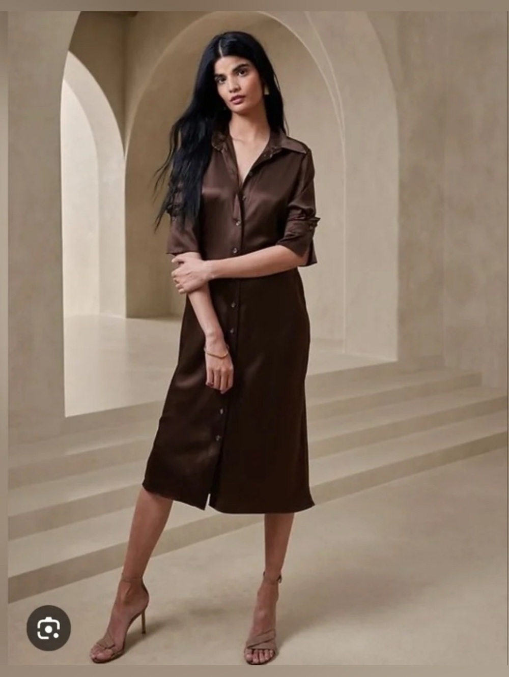 BANANA REPUBLIC ENCHANT SILK SHIRTDRESS